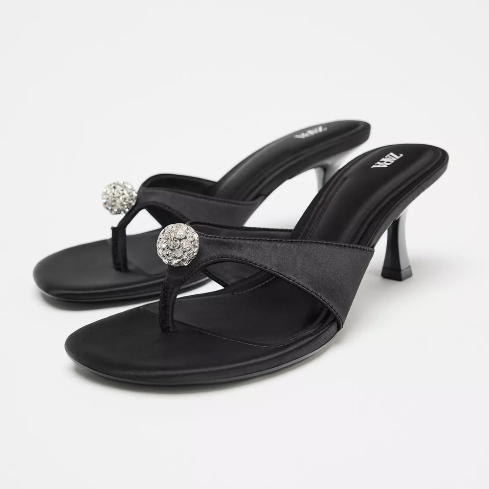 Zara sparkly heeled sandal